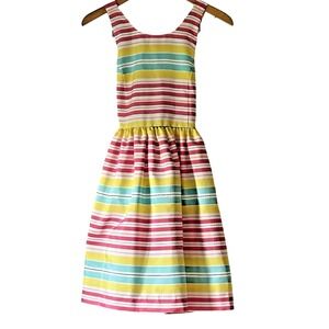Chaps‎ Striped Sundress Colorful Sleeveless Casual Dress Girl's 16 Summer Outfit